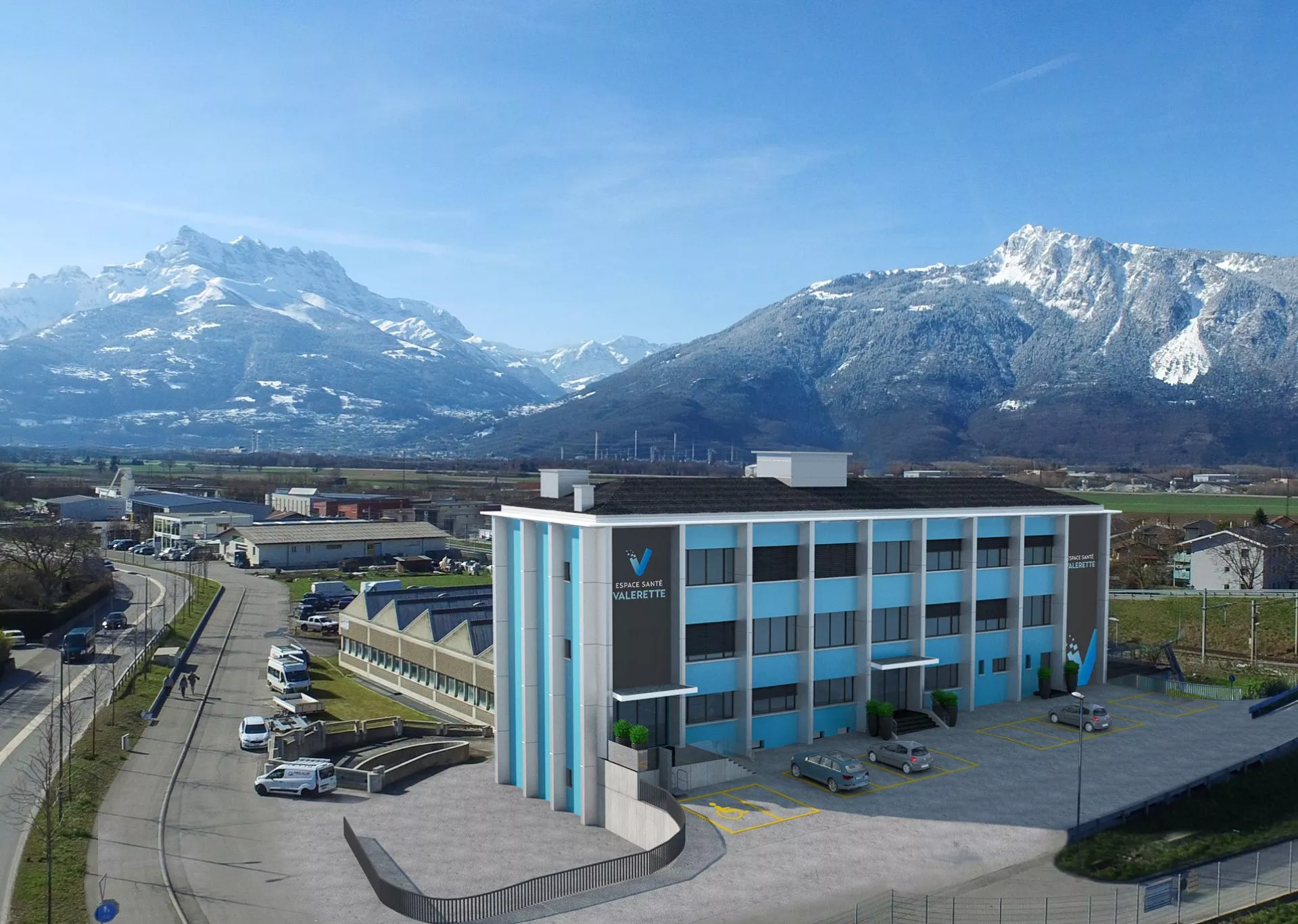 Vue extérieure du Centre de physiothérapie Physio Clinics à Aigle Valerette